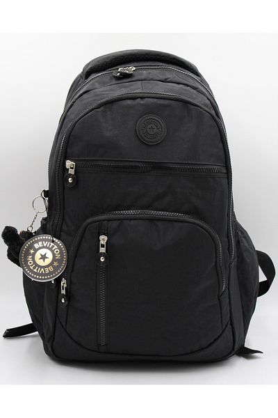 Harmela 1700 Water Resistant School Backpack Unisex Daily School Bag Black Krnk