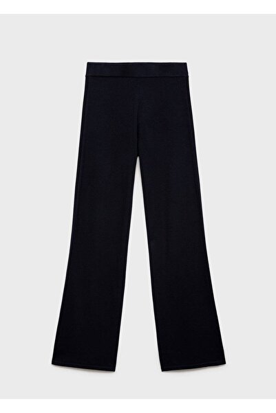 MANGO Woman İnce triko wideleg pantolon
