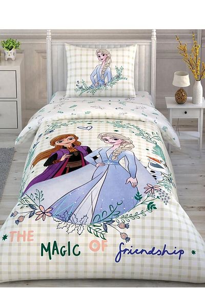 Taç Licensed Frozen Elsa 100% Cotton Single Bed Linen Set