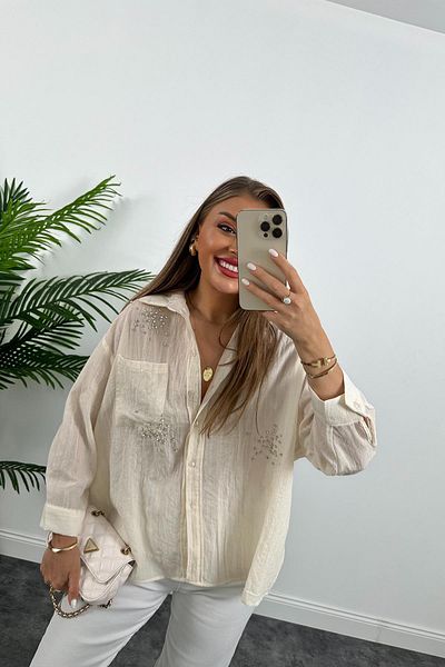 LİSAA BUTİK CĂMĂȘĂ OVERSIZE MĂRIME STANDARD STONE