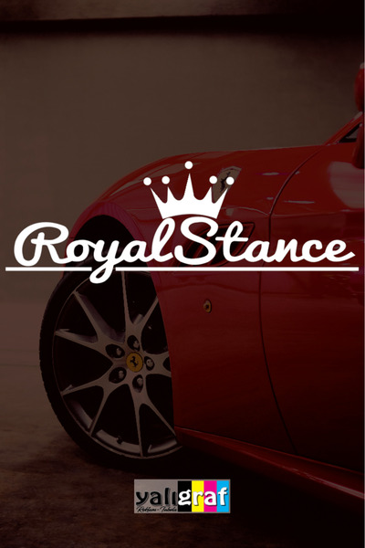 Yalıgraf Reklam Tabela ملصق رويال ستانس أوتو موتور فويل 19x6,5 سم