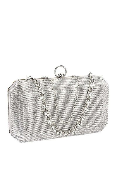 SOFILINE Silver clutch bag with pebbles BCK-1110 05