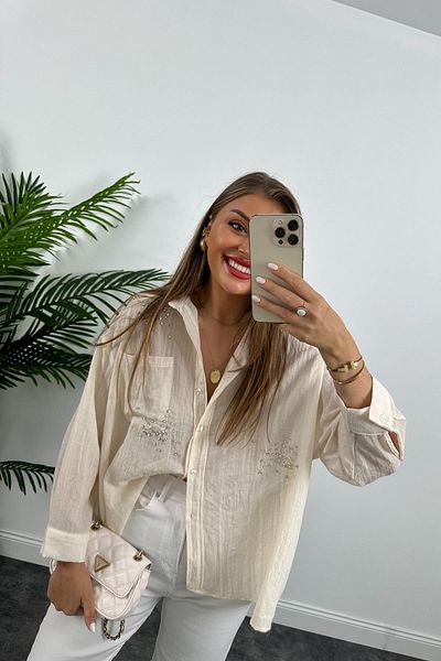 LİSAA BUTİK CĂMĂȘĂ OVERSIZE MĂRIME STANDARD STONE