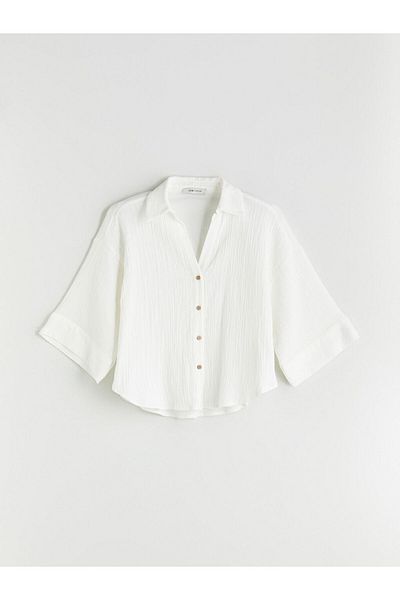 LC Waikiki New Season Oversize Muslin Women's Shirt