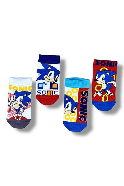 Sonic Licensed Boy's 4 Pairs Booties Socks 22853