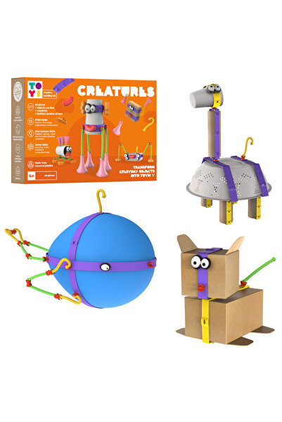 Toyi Educational and creative STEM toy, 4 years +, 60 building pieces Creatures, kit