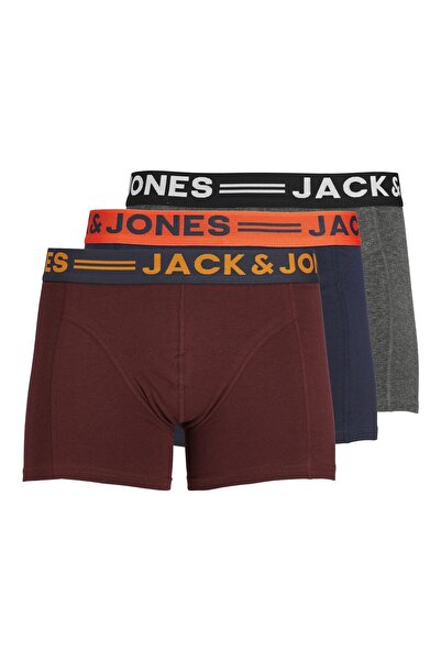 Jack & Jones Erkek 3'lü Paket Pamuklu Boxer Seti - Lichfield