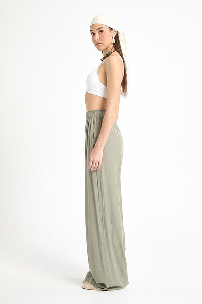 minaaise Khaki Modal Fabric Pants Kimono Bottom/Top Set 29199