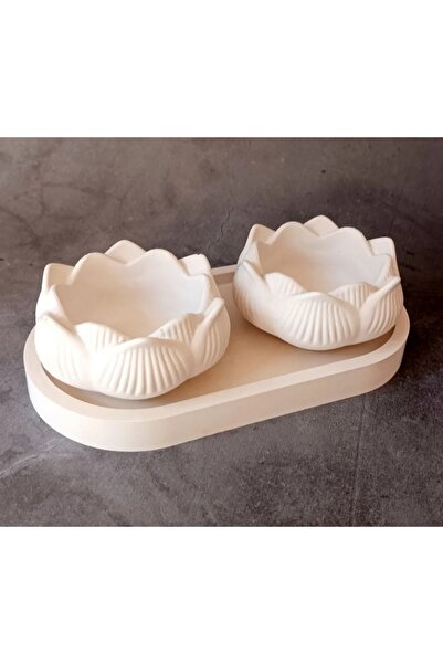 Handmade Beyaz Dekoratif Lotus Seti