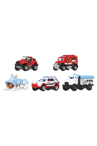 Matchbox SET OF 5 METAL CARS MBX MARINE RESCUE SCALE 1:64