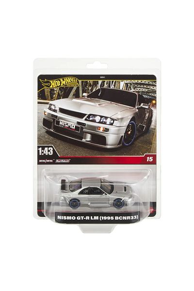 HOT WHEELS PREMIUM REAL RIDERS METAL CAR NISMO GT-R LM 1995 BCNR33 SCALE 1:43