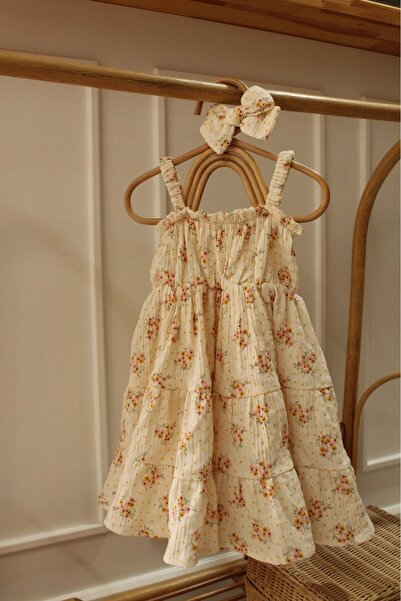 Lolidenss Turuncu çiçekli elbise