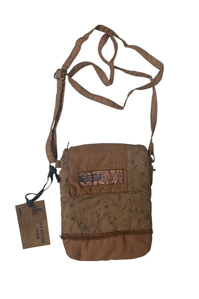 Old Cotton Vintage Colorful Ethnic Loose Single Compartment Daily Women's Arm Shoulder Cross Phone Bag 14 cm X 17 cm
