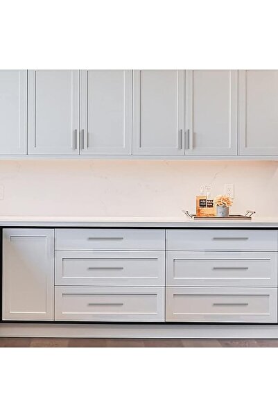 OEM Set 10 mânere pentru mobilă, 128 mm, cu șuruburi de fixare, pentru bucătărie, sertar/dulap, argintiu/auriu