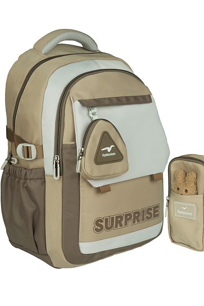 RKY SERENITY Relaxion Multi-Pocket Backpack with Pen Holder and Plush Accessories School Set