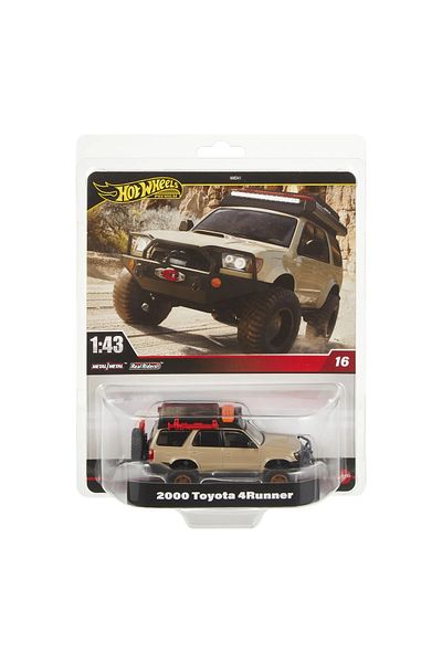 HOT WHEELS PREMIUM REAL RIDERS DIECAST CAR TOYOTA 4RUNNER 2000 SCALE 1:43