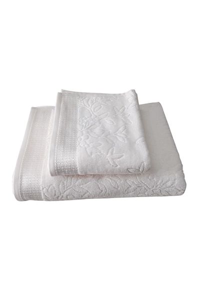 Özdilek Pastoral Bath Towel Set - 50X80Cm + 90X150Cm -Cream