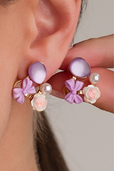 MRK Kadın Flower İthal Çiçek Küpe