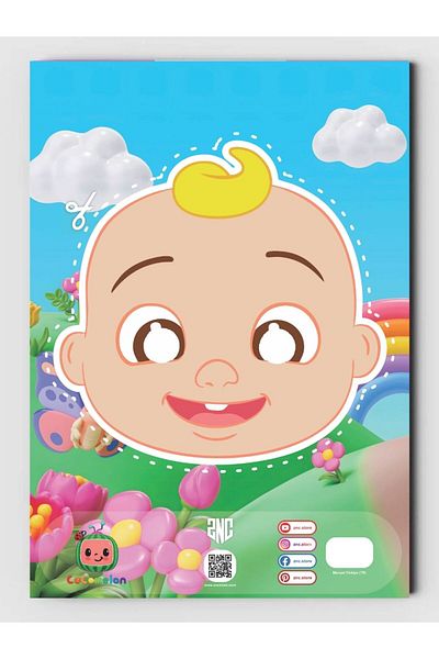 ZNC Cocomelon Themed Coloring Book, (+20), (Full Page Picture Coloring Book)