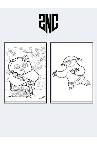 ZNC كتاب تلوين ممتع بطابع كونغ فو باندا، (+20)، (كتاب تلوين مصور كامل الصفحات)