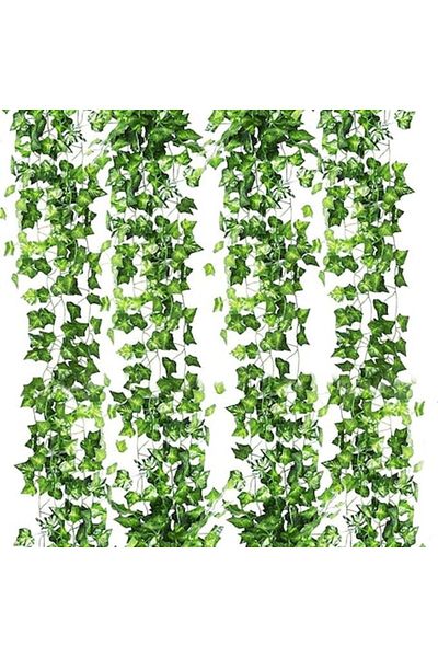 OEM Set 12 ivy garlands, 2m, artificial, for decoration, suitable for indoor and outdoor, green