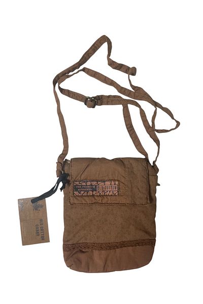 Old Cotton Vintage Colorful Ethnic Loose Single Compartment Daily Women's Arm Shoulder Cross Phone Bag 14 cm X 17 cm