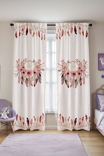 EVPANYA Colorful Dream Curtains Patterned Children's Baby Room Background Curtain (Single Wing Pricing)