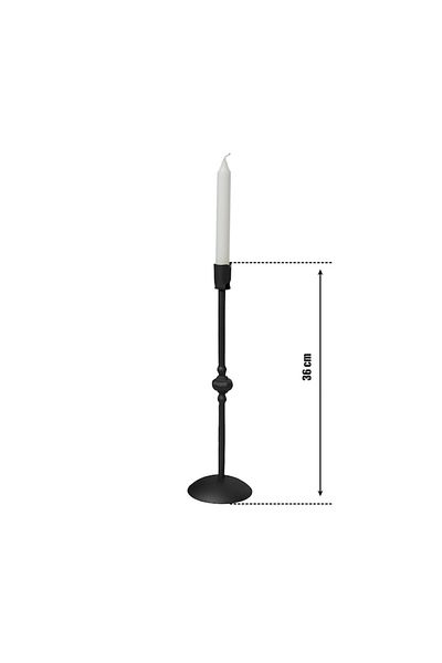 fromro Midnight Grace Candle Holder Matte Black