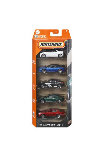 Matchbox SET OF 5 DIECAST CARS MBX JAPAN CRUISERS II 1:64 SCALE