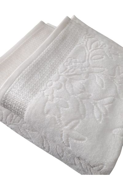 Özdilek Pastoral Bath Towel Set - 50X80Cm + 90X150Cm -Cream