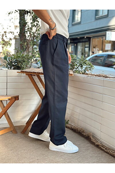 manch collection Баггі Pileli кетен Пантолон лаці