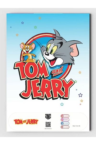 ZNC Tom and Jerry Themed Coloring Book, (+20), (Full Page Picture Coloring Book)