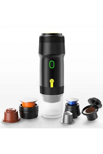 Generic 3 in 1 Portable Electric Espresso Machine - 20Bar Cordless Heating Fully Automatic Capsule Electric
