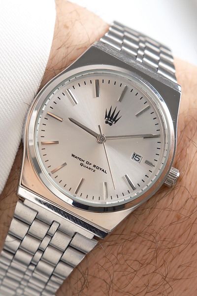 WATCHOFROYAL Virtus Classic Time Silver White Wristwatch
