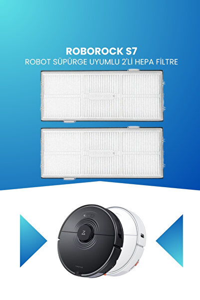 ELECTROLL Συσκευασία 2 φίλτρων Hepa συμβατά με ρομπότ ηλεκτρικές σκούπες Roborock S7
