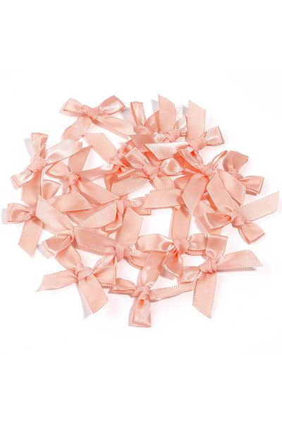 Fiyonks Atölye Bow Satin 25 Pieces, Ribbon Bow Satin Handmade Decoration
