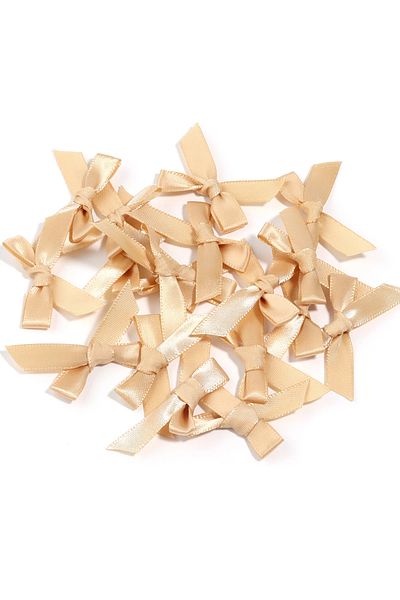 Fiyonks Atölye Bow Satin 25 Pieces, Ribbon Bow Satin Handmade Decoration