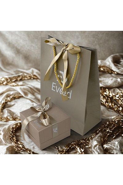 Everon Evero Luxury Women's Square Gold Watch with Crystal Accent