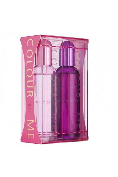 Colour Me مجموعة عطر بينك بربل من كلر مي للنساء او دي برفيوم عبوتان 200مل