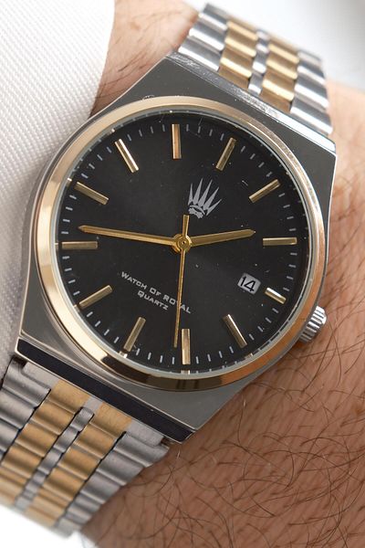 WATCHOFROYAL Virtus Classic Time Silver Gold Black Wristwatch