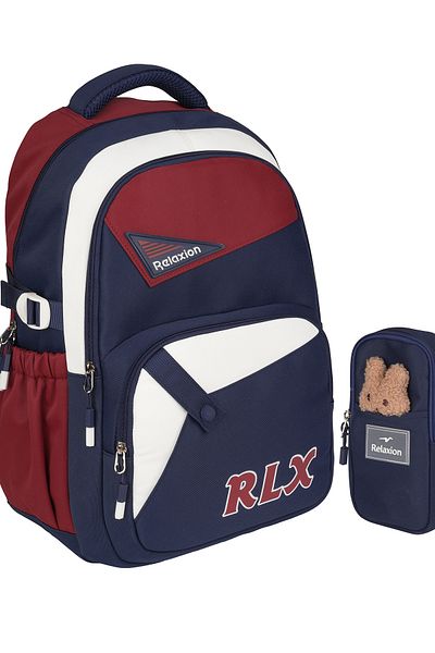 RKY SERENITY Relaxion Multi-Pocket Backpack with Pen Holder and Plush Accessories School Set