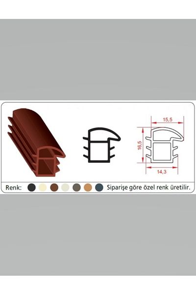Azra Mutfak 6 m Steel Door Seal-Insulation/Insulation Wick Çlk. 12 Black