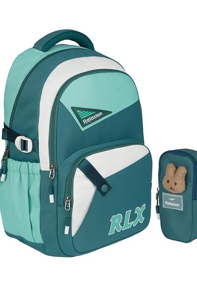 RKY SERENITY Relaxion Multi-Pocket Backpack with Pen Holder and Plush Accessories School Set
