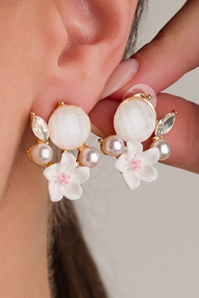 MRK Kadın Flower İthal Çiçek Küpe