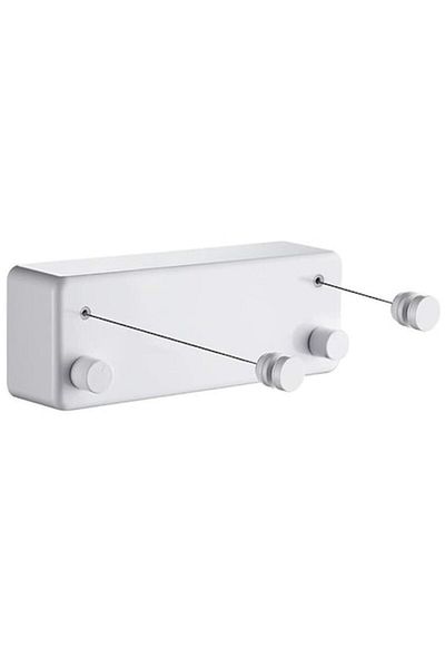 OEM Retractable clothes dryer, wall-mounted, two wires, 4.2m, PVC and aluminum, white