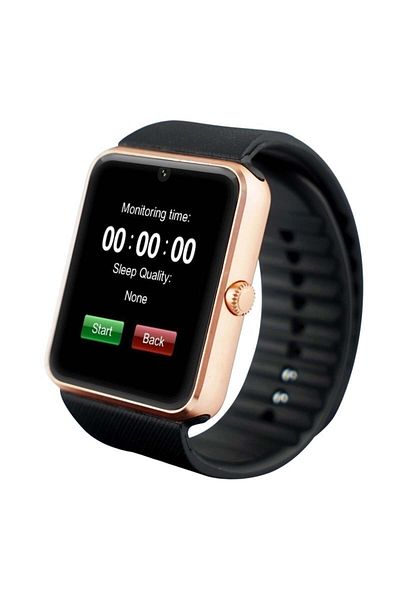 TECHSTAR Smartwatch U-Watch GT08 Bluetooth Gold Compatible SIM, MicroSD