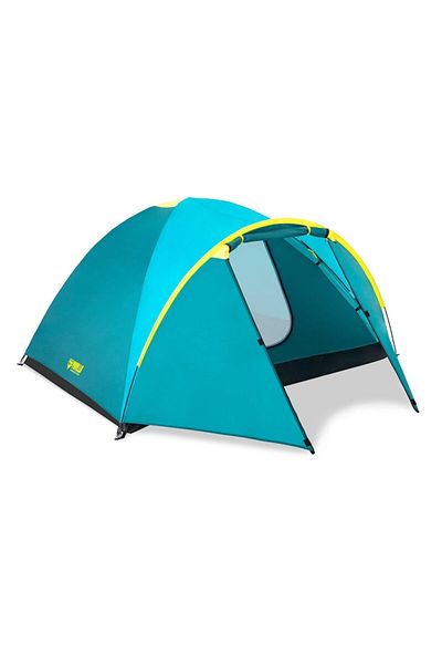 TRINAR Blue camping tent for 4 people, polyester 190T,includes polyethylene floor mat and net for insects