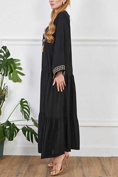 MORESUN Wide Fit Embroidered Viscose Dress