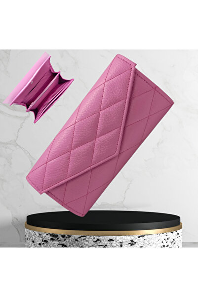 OEM Portofel dama, piele naturala, roz. accesoriu elegant pentru femei, handmade