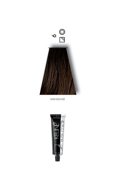 Keune 2 packs of Keune Tinta Color No. 6 Dark Blonde Hair Dye with Silk Protein Treatment